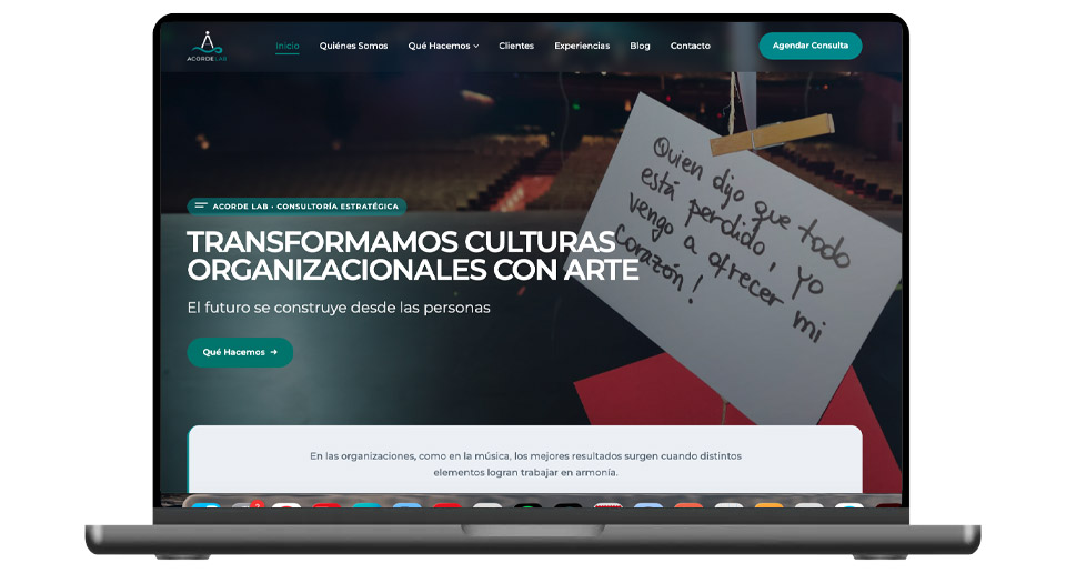 Diseño web Acorde Lab - Página principal