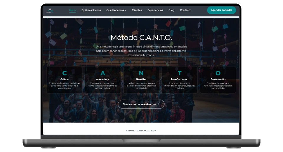 Diseño web Acorde Lab - Método C.A.N.T.O.