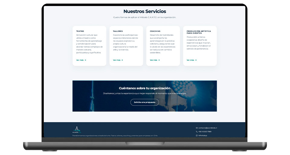 Diseño web Acorde Lab - Experiencias humanas