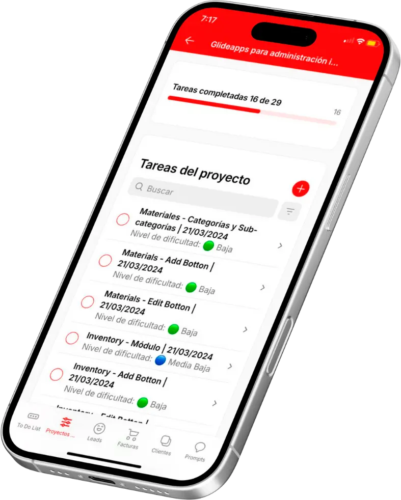 Dashboard de sistema de gestión de inventario en tablet y computador