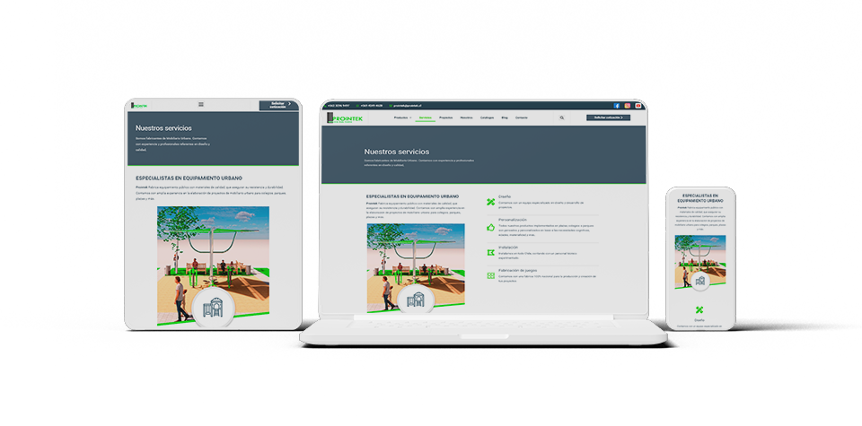 Rediseño página web - Prointek