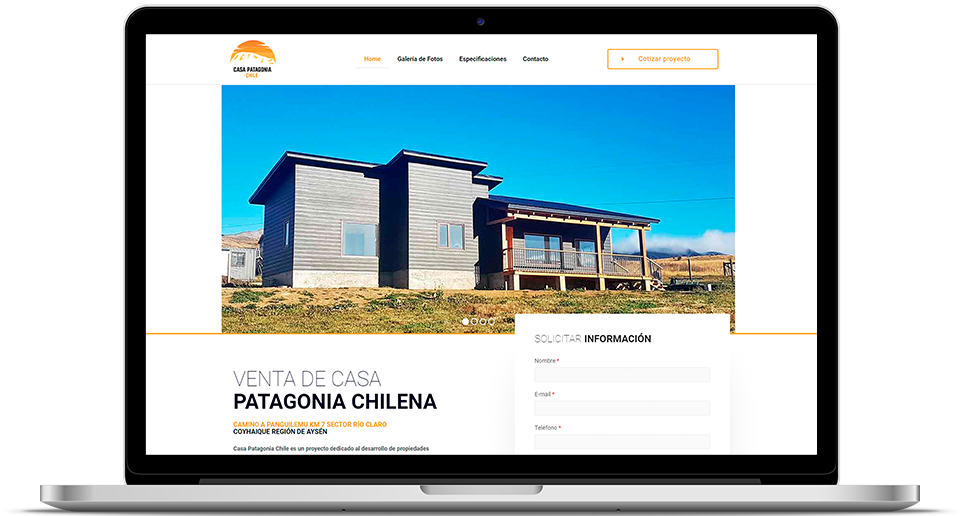 Diseño página web - Casa Patagonia