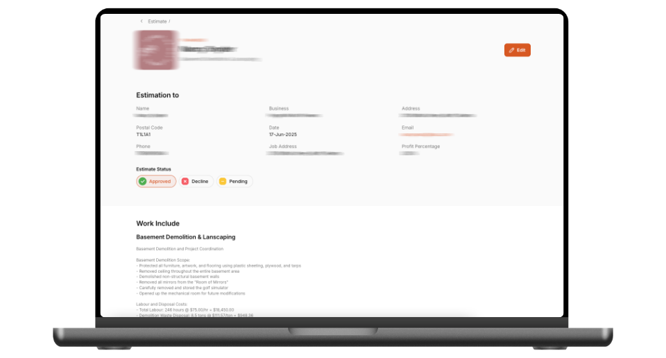 App de gestión interna para empresa constructora canadiense