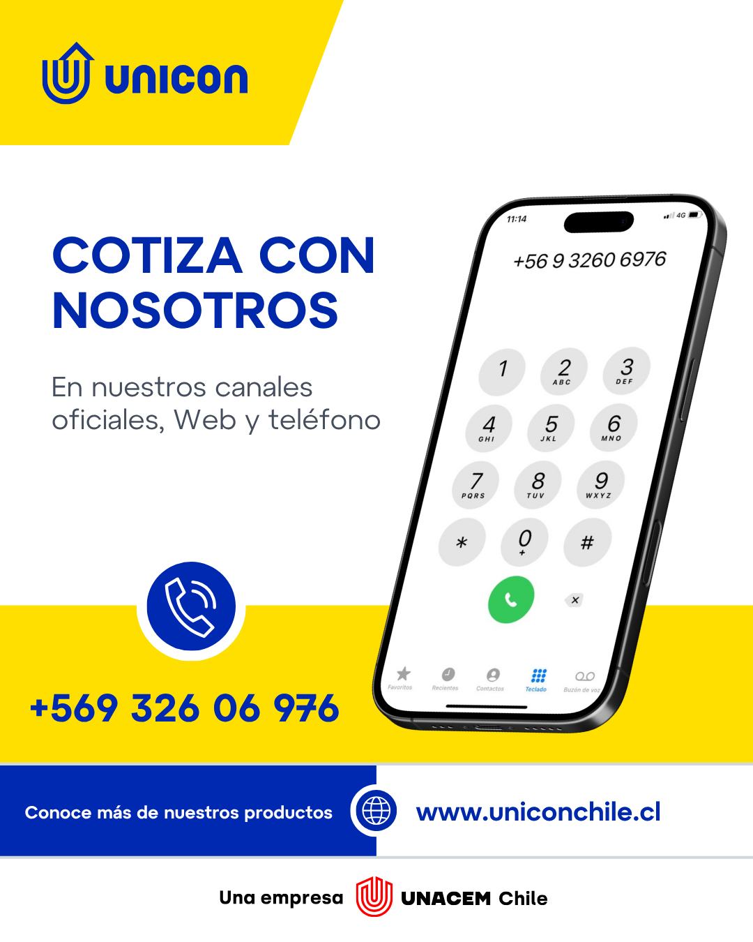 Diseño y creacion de post para Linkedin | Unicon Chile Hormigon