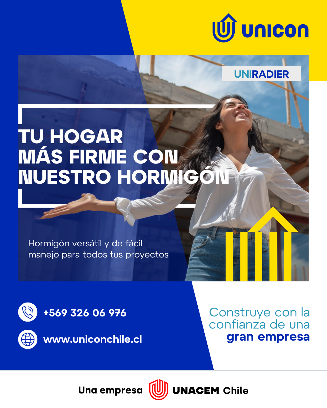 Diseño y creacion de post para Linkedin | Unicon Chile Hormigon