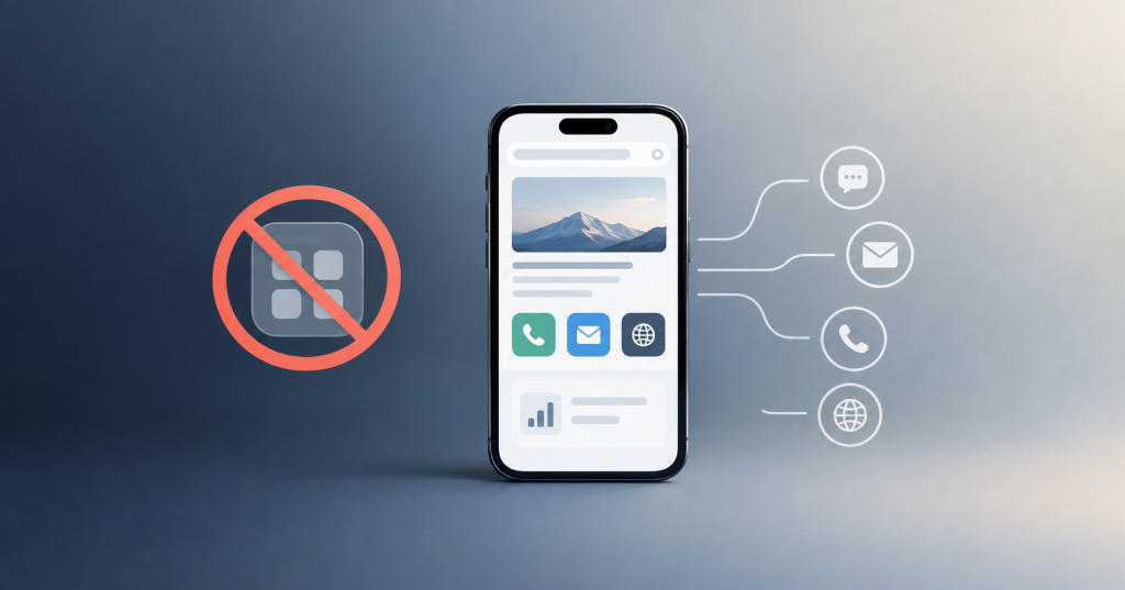 app empresa innecesaria alternativa web móvil
